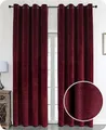 Produktbild: BEAUTEX Samt Vorhang Ösen Verdunkelung Gardine Velvet Blickdicht, 140x245 cm (Breite 140 cm, Höhe 245 cm, Bordeaux)