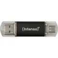 Produktbild: Intenso Twist Line 32 GB, Dual USB-Stick 3.2 Gen 1x1, USB-C und USB-A, 70MB/s, Anthrazit