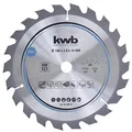 Produktbild: kwb Kreissägeblatt 184 x 16 mm - Schneller Schnitt, geeignet für Weich- und Hartholz, Tischlerplatten und Spanplatten - Hartmetall-Zähne, flexibles Stammblatt