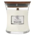 Produktbild: WoodWick Mittelgroße Duftkerze im Sanduhrglas mit knisterndem Docht | White Tea & Jasmine | Brenndauer bis zu 20 Stunden