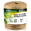 Produktbild: Garten Juteschnur 6 mm Dicke, Bindegarn, Gartenschnur, Bastelschnur Kordel Ro...