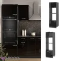 Produktbild: Mikrowellenschrank Küchenschrank R-Line Solid Anthrazit Schwarz 60 cm Vicco