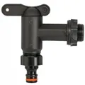 Produktbild: Bradas Regentonnen-Wasserhahn mit Standard-Klick-Lock-Auslauf mit Mutter und Unterlegscheibe