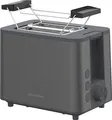 Produktbild: Toaster Grau Edelstahl mit Brötchenaufsatz 2 Scheiben 950W - Grundig TA 7340