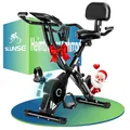 Produktbild: Heimtrainer Fahrrad, SLUNSE 2025 Neu Hometrainer Fahrrad mit stabilem Doppeldreieckrahmen, Klappbar Ergometer Heimtrainer mit 10dB extra Leise, Indoor Bike für Kardio-Training zu Hause, Bis 160KG