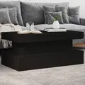Produktbild: vidaXL Couchtisch mit LED-Leuchten Schwarz 90x50x40 cm