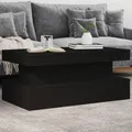 Produktbild: Couchtisch mit LED-Leuchten Schwarz 90x50x40 cm