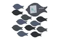 Produktbild: relaxdays Pinnwand Bunte Filzpinnwand Fische 12er Set