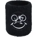 Produktbild: Lustiges Smiley Radfahrer Fitness Schweissband Frottee schwarz für Mountainbiker