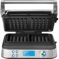 Produktbild: Gastroback Waffeleisen Advanced Control Belgische Waffeln LCD Display 42424 - Schwarz/Silber