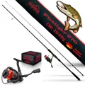 Produktbild: Paradox Fishing Firetiger Spinnrute mit Rolle I 2,7m 20-60g mit 4000 Rolle I Spinnruten perfekt für Hecht Rute - Angelrute Hecht Hechtrute