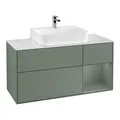 Produktbild: V&B Waschtischunterschrank Finion 120cm, Pl w m, Rg r Ol m Lac, Oli. m Lac
