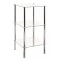 Produktbild: Regal, Chrom, Metall, Kunststoff, Glas, 39x77x39 cm, stehend, in verschiedenen Größen erhältlich, Wohnzimmer, Regale, Bücherregale