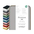 Produktbild: Schlafgut Premium Spannbettlaken 95% Mako Bio Baumwolle & 5% Elasthan Made in Green by Oeko Tex (180x200cm bis 200x220cm Matratzenhöhe von 18 bis 35 cm, Grey Light)