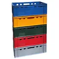 Produktbild: BURI 5x Fleischkiste E2 Metzgerkiste 60x40x20cm lebensmittelecht, robust, stapelbar - Universal Lagerkiste Eurobox aus Deutschland, Bunt
