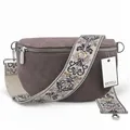 Produktbild: ARTVALL Umhängetasche Wildleder Handtasche Brusttasche Crossbody Lila (Tasche inkl. Taschenband), Bauchtasche Wildleder Klein mit Schultergurt abnehmbar Crossbody Bag beige|blau|rosa