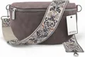 Produktbild: ARTVALL - Umhängetasche aus Wildleder, Klein mit verstellbarem Schultergurt, abnehmbares Taschenband, Crossbody Bag in Lila