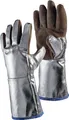 Produktbild: Jutec Hitzehandschuhe Länge 38cm Sebatan / Preox-Aramid-Alu 5Finger Kat.III max. 1000 Grad C - H05LA238-W2