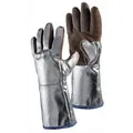 Produktbild: JUTEC Hitzeschutzhandschuhe 5-Finger Universal-Gr. braun / silber - H05LA238-W2