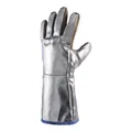 Produktbild: Jutec Hitzeschutzhandschuhe 5-Finger,Universalgr.natur/silb Leder EN388,EN407 Kat.III