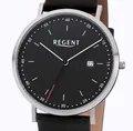 Produktbild: Regent Steel F-1141 Bauhaus-Stil Herrenuhr Lederband Datum UVP 79,90 EUR
