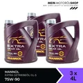 Produktbild: Mannol Extra Gear Oil Getriebeöl 75W-90 GL-4/GL-5 LS 3x4 Liter = 12 Liter