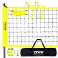 Produktbild: VEVOR Volleyballnetz Höhenverstellbar Volleyballnetz Set, Tragbarer Beachvolleyball-Netz, Outdoor Volleyballnetz Faltbare Volleyballnetz mit Volleyball & Tragetasche, für Garten Strand Rasen usw.