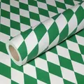 Produktbild: JUNOPAX Geschenkpapier Raute grün-weiß 50m x 0,40m, nassfest