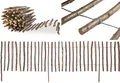 Produktbild: Staketenzaun mit Pfosten aus Haselnuss mit Rinde  Höhe 35 cm Länge 500 cm  imprägnierter Zaun mit gut gespaltenen Stäben  zur Einzäunung und Abgrenzung von Beeten Lattenabstand: 7-8 cm