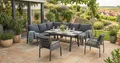 Produktbild: Primaster Gartenmöbel Set Girona Lounge Sitzgruppe für 8 Personen Alu anthrazit Outdoor Gartenlounge Tisch Kissen Modern Terrasse