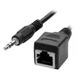 Produktbild: F59 Stereo Audio Verlängerungskabel 3,5mm Stecker auf RJ45-Buchse, Audio-CAT5/CA