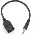 Produktbild: K04 3.5mm AUX Audio Stecker auf USB A Buchse Adapter Kabel für Autoradio Audio
