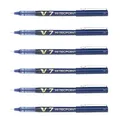 Produktbild: Pilot Hi-Tecpoint V7 Tintenroller, mittlere Spitze, Blau, 6 Stück