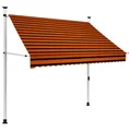 Produktbild: vidaXL Markise Einziehbar Handbetrieben Wasserabweisend Klemmmarkise Balkonmarkise Sonnenschutz Terrasse Balkon Garten 200cm Orange Braun