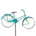 Produktbild: CIM Metall Gartenstecker Windrad Bicycle Turquoise wetterfest Antik-Effekt Ø18cm