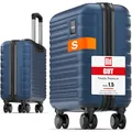 Produktbild: Travely Premium Handgepäck Koffer 45x36x20cm - passend für Ryanair, Lufthansa, Eurowings und co. I 32L Handgepäck Koffer mit sanften Rollen, Reisekoffer, Nachtschwarz
