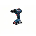 Produktbild: Bosch GSR 06019H5203 Akku-Bohrschrauber blau/schwarz rutschfester Handgriff