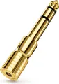 Produktbild: deleyCON Klinke Adapter 3,5mm auf 6,35mm - Klinkenstecker AUX Stereo Audio - vergoldete Kontakte - für Kopfhörer, Lautsprecher, Gitarre, Hifi Verstärker, Keyboard, Mischpult usw.