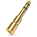 Produktbild: deleyCON Klinke Adapter 3,5mm auf 6,35mm - Klinkenstecker AUX Stereo Audio - vergoldete Kontakte - für Kopfhörer, Lautsprecher, Gitarre, HiFi Verstärker, Keyboard, Mischpult usw.