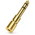 Produktbild: Klinke Adapter 3,5mm auf 6,35mm TRS Stereo Audio Ton Klinkenadapter vergoldet