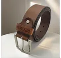 Produktbild: Hill Burry Ledergürtel Herren Gürtel Jeansgürtel aus Vollleder ca. 4mm dickes Büffeleder individuell kürzbar, braun