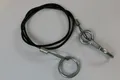 Produktbild: Anhänger Abrissseil 1m mit Ring,Stahlseil, schwarz, Abreißseil, Abreisseil