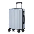 Produktbild: Koffer Trolley Reisekoffer Suitcase, Rollkoffer Handgepäck ,mit 4 Rollen360°, Hartschalenreisekoffer, Zahlenschloss, Weicher Gummigriff(XL, Silber)