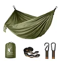 Produktbild: Fieleer Ultraleicht 2 Personen Reisehängematte Camping Outdoor Hammock | Mit Karabinern & 2,5cm Breiten Schwerlastgurten mit 6 Schlingen | 300x200cm, 300kg Traglast, Fallschirm Nylon | Für Outdoor