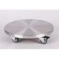Produktbild: Szagato Pflanzenroller Möbelroller ALU Edelstahl 30 cm 40 cm 50 cm (Alle Ausführungen) silberfarben 150 PU-Rolle + Bremse | 30 cm x 30 cm x 9 cm