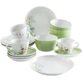 Produktbild: KAHLA 39H224A69358C Five Senses Wildblume Kombiservice 16tlg. | Kombiservice  mit Blumendekor für 4 Personen aus Porzellan Aquarell-Grün
