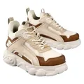 Produktbild: Buffalo Damen Schuhe Schnürschuh Plateau Sneaker CLD Chai, Farbe:Braun, Schuhgröße:EUR 39, Artikel:-Brown/beige