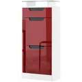 Produktbild: Vladon Schuhschrank, Bordeaux, Holzwerkstoff, 46x104x23 cm, Garderobe, Schuhaufbewahrung, Schuhschränke