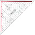 Produktbild: Standardgraph Zeichendreieck aus glasklarem Kunststoff mit abnehmbaren Griff und Facette, 32 cm (32 cm, Kunststoff) (9206-SG)