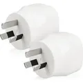 Produktbild: 2x Reiseadapter Australien Typ-I - Schuko Reise Adapter zu Typ I Steckdose in z. B. Australien Neuseeland China - Stromadapter Urlaub weiß kwmobile